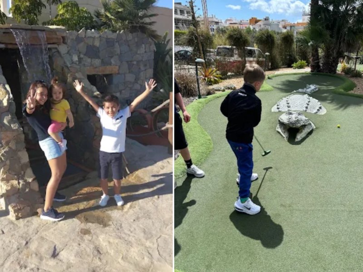 Mini golfe em família
