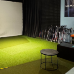 Simulador de golfe TrackMan Alvor Algarve golfe interior Portugal